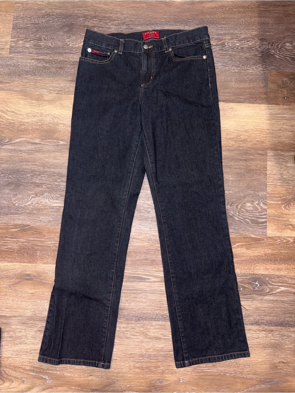 Chaps Dark Blue Straight-Leg Jeans
